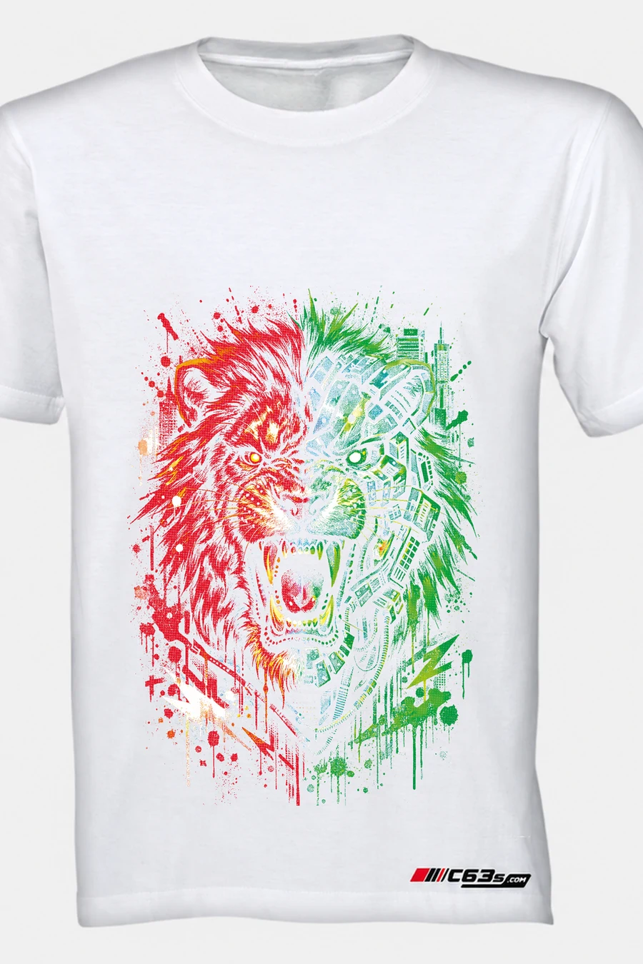 Tiger Duality Graphic T-Shirt — stone front view