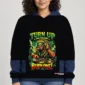 Turn Up and Burn One Pullover Hoodie — model front view