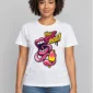 You Are What You Eat on a white tee — model front view