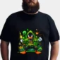 Duck Attack — Explosive Attitude graphic T-shirt — Black front view on the catalogue model