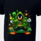 Duck Attack — Explosive Attitude graphic T-shirt — Black shirt-only front view showing the design
