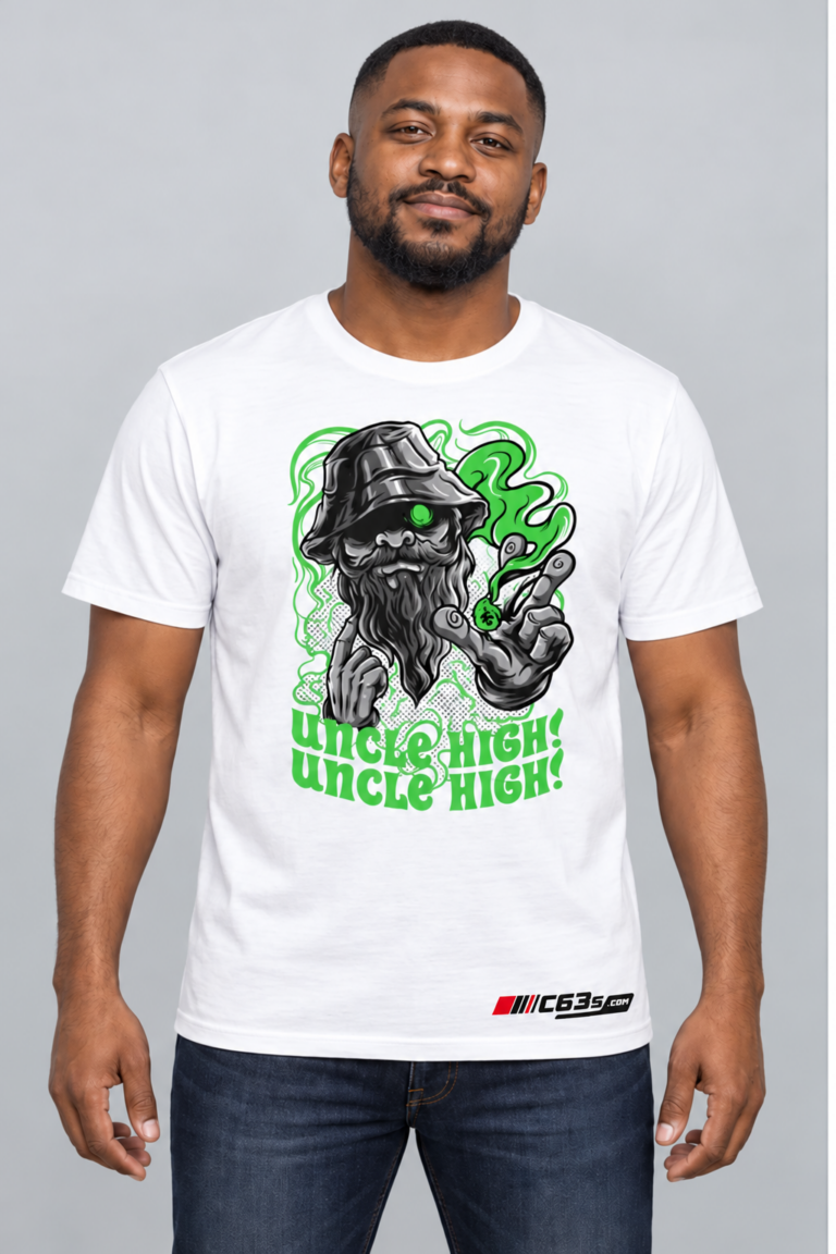 Uncle High with embroidered C63s.com master logo