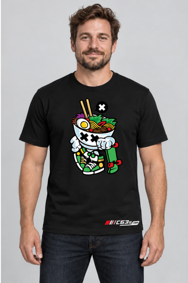 Ramen Skater with embroidered C63s.com master logo