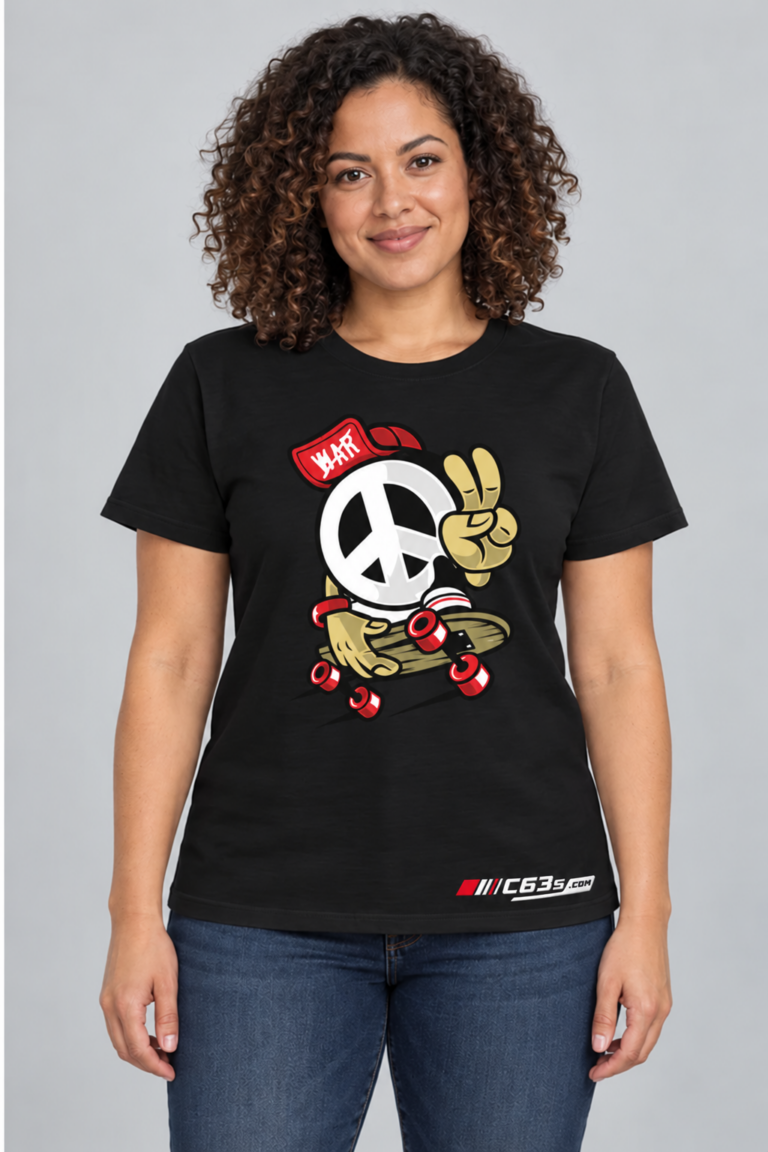 Peace Skater with embroidered C63s.com master logo