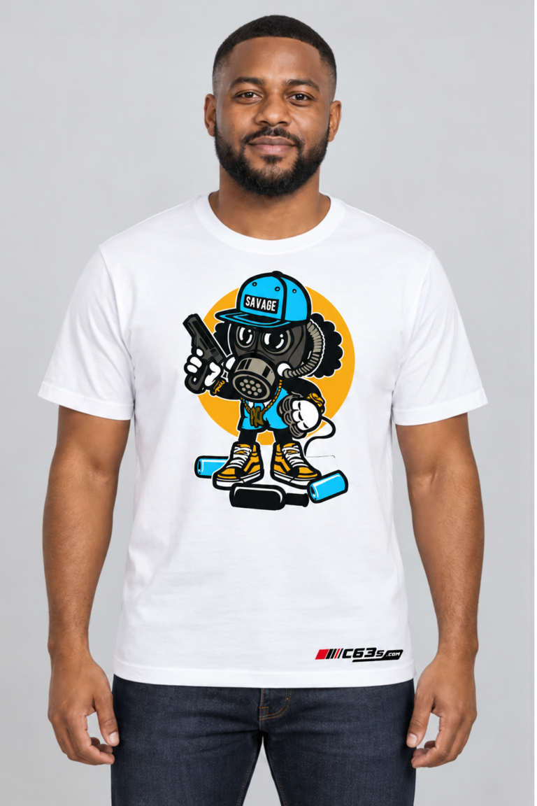 Savage Skater with embroidered C63s.com master logo