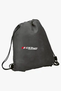 C63s Drawstring Bag Non-Woven — C63s logo branding preview; custom branding quoted separately