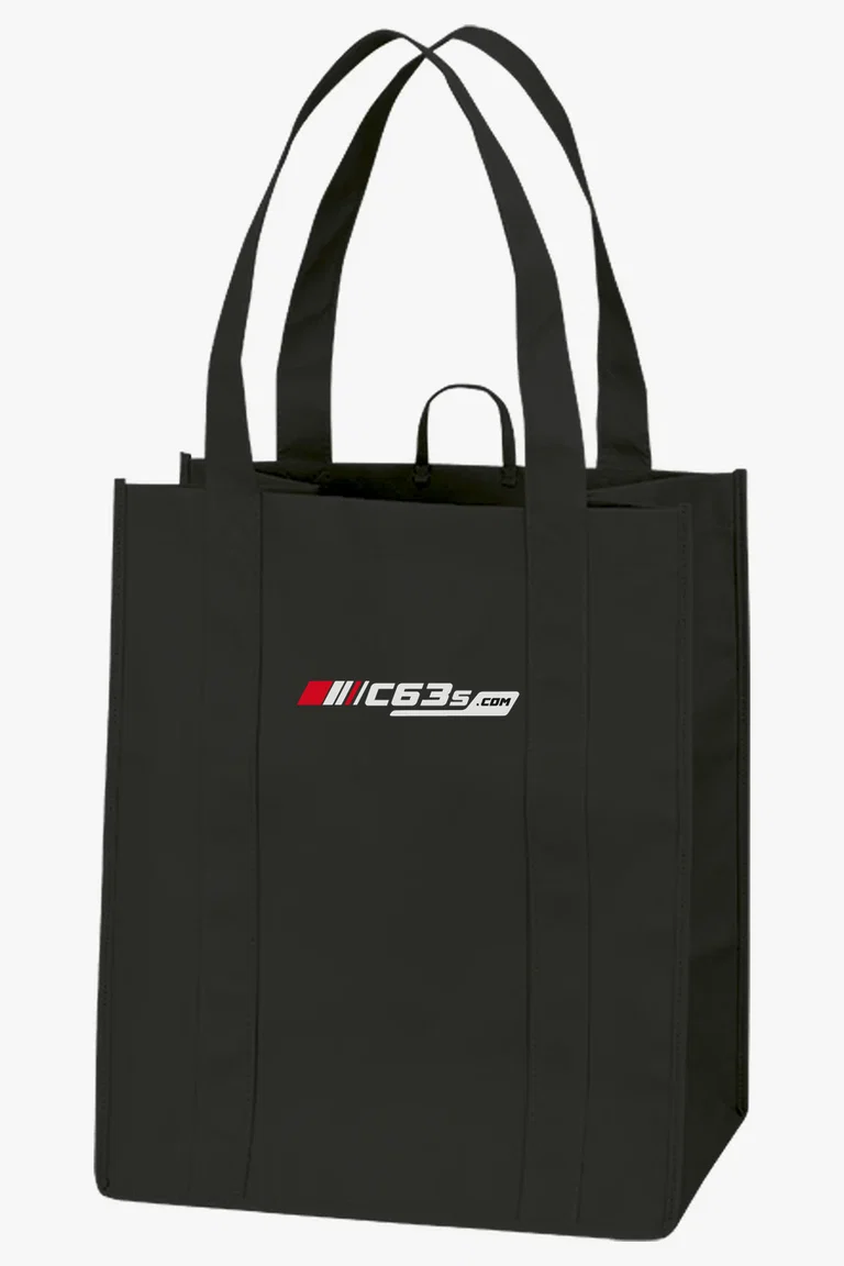 C63s Eco-Friendly Shopper Bottom Stiffener — C63s logo branding preview; custom branding quoted separately