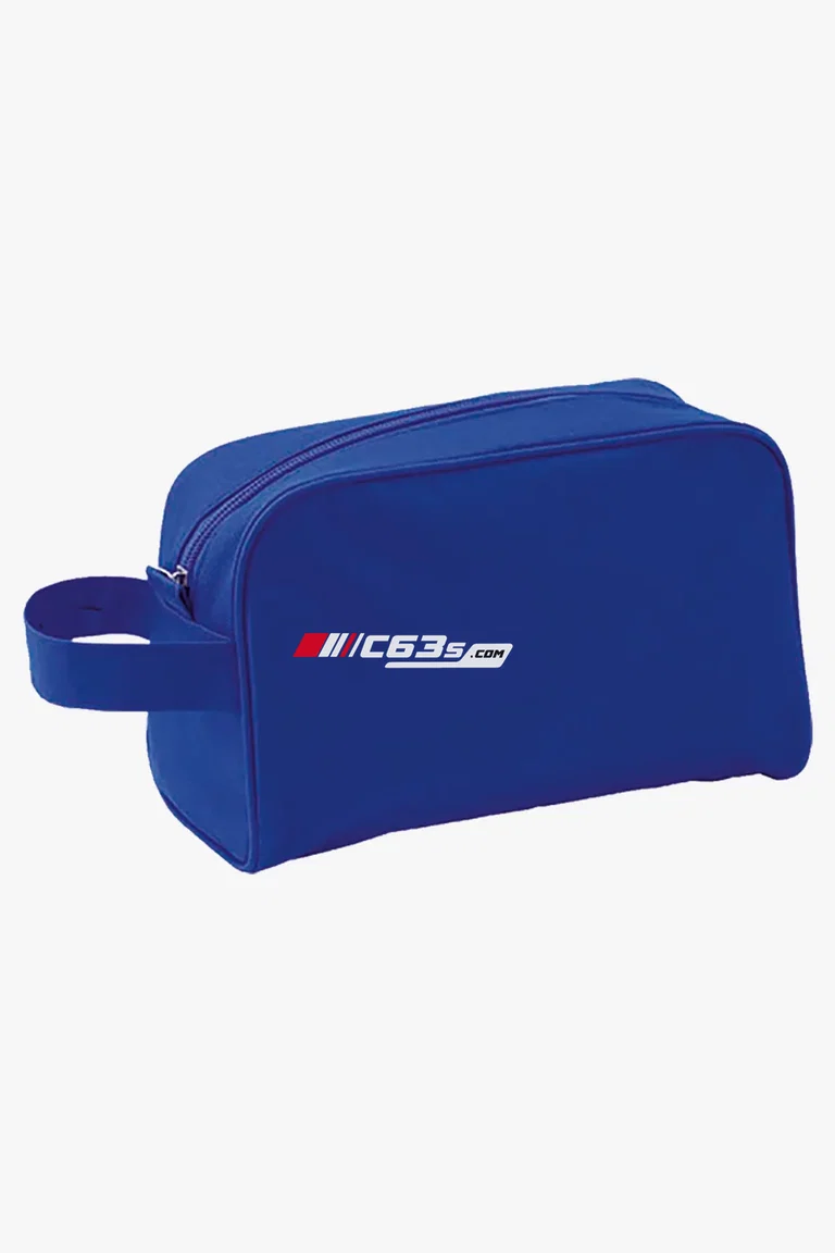C63s Trevi Beauty Bag — C63s logo branding preview; custom branding quoted separately