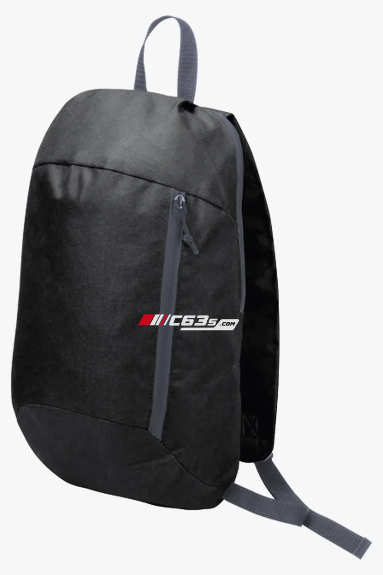 C63s Decath Backpack — C63s logo branding preview; custom branding quoted separately