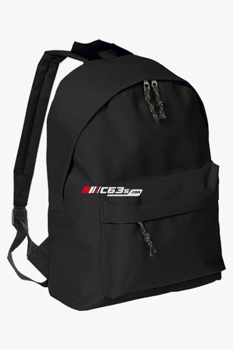C63s Discovery Backpack — C63s logo branding preview; custom branding quoted separately