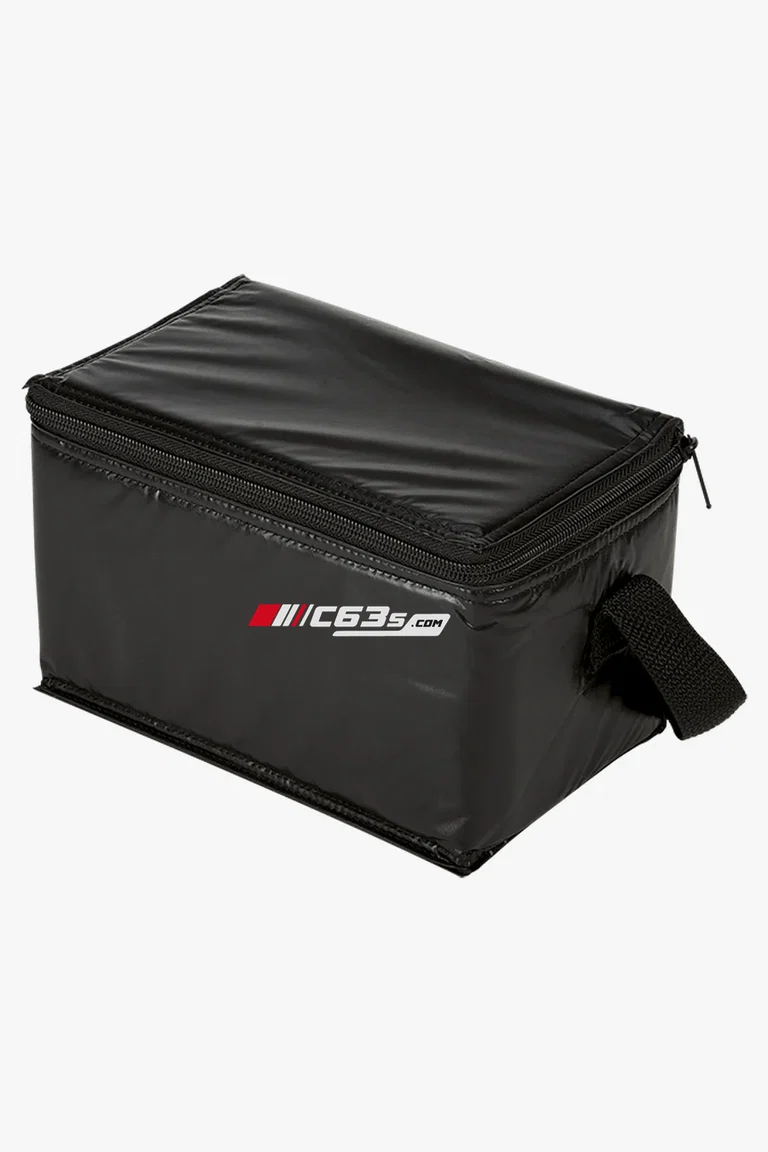 C63s 6 Can Cooler Vinyl — C63s logo branding preview; custom branding quoted separately