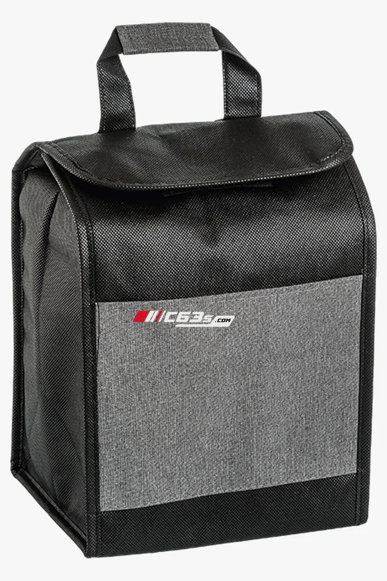 C63s Lunch Sack Cooler — C63s logo branding preview; custom branding quoted separately