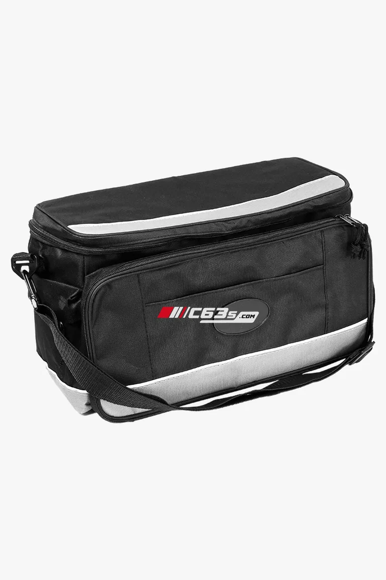 C63s Cooler Bag With Front Compartment — C63s logo branding preview; custom branding quoted separately