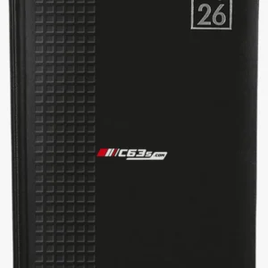 C63s 2026 Embossed Square A5 Diary — C63s logo branding preview; custom branding quoted separately