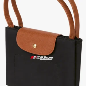 C63s Essence Foldable Tote Bag Large — C63s logo branding preview; custom branding quoted separately