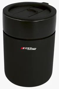 C63s 330ml Ceramic Silicone Cover Mug With Sip Slider — C63s logo branding preview; custom branding quoted separately