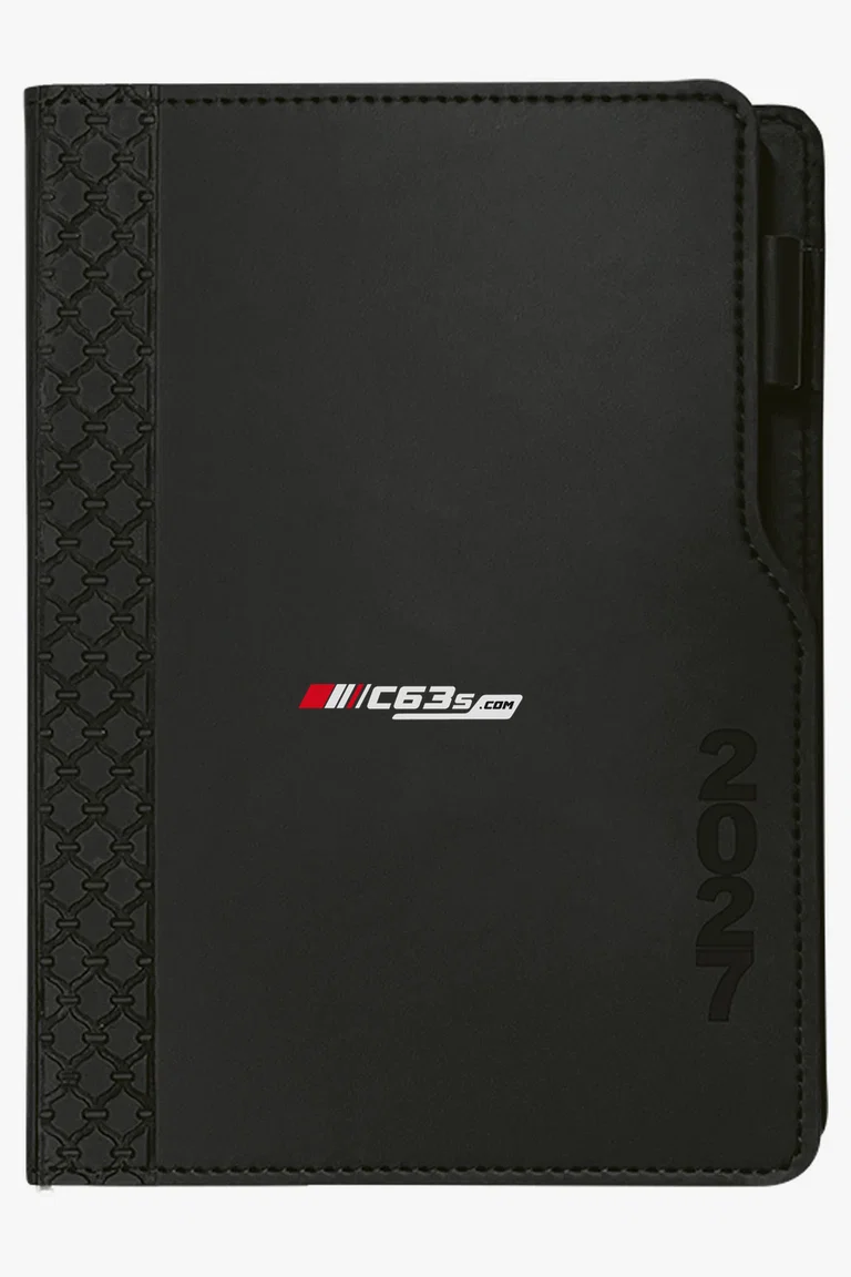 C63s 2027 Executive Cut Away A5 Diary — C63s logo branding preview; custom branding quoted separately