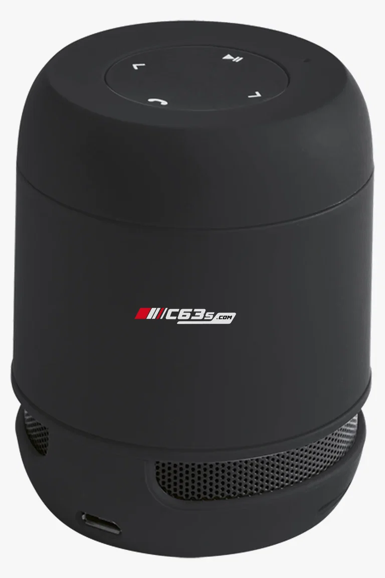 C63s Braiss Bluetooth Speaker — C63s logo branding preview; custom branding quoted separately