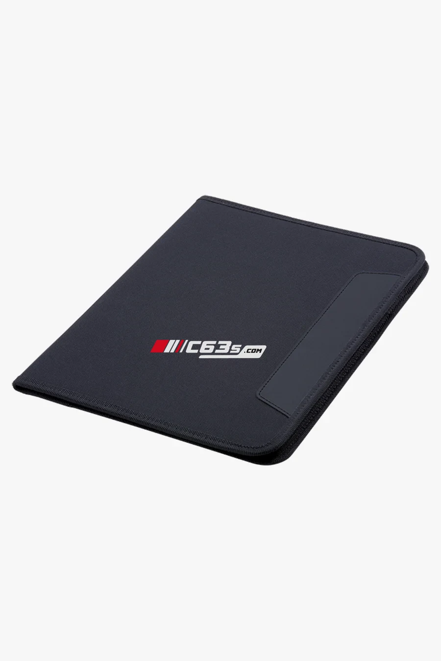 C63s 600D A4 Folder with Inner Pocket — C63s logo branding preview; custom branding quoted separately