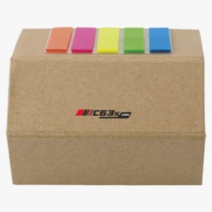 C63s House Shaped Card Memo Holder — C63s logo branding preview; custom branding quoted separately