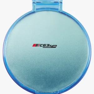 C63s Pocket Mirror — C63s logo branding preview; custom branding quoted separately