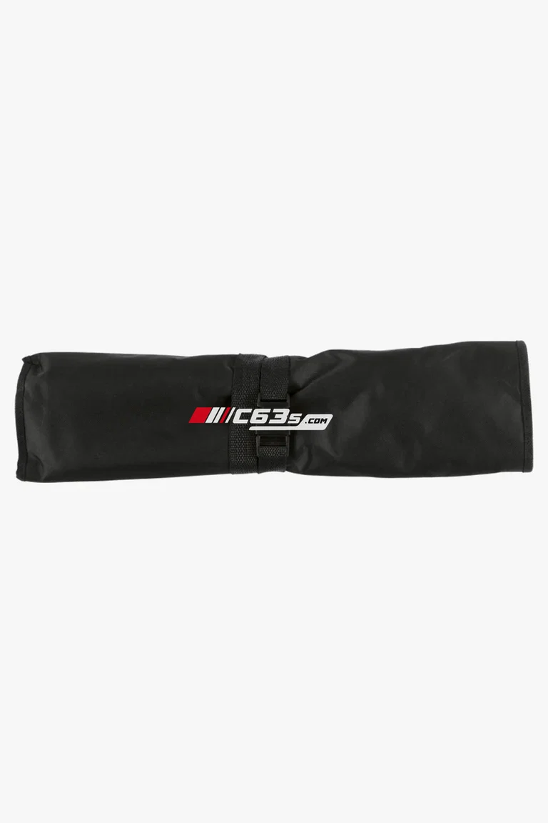 C63s 6 Piece Barbeque Set in Apron — C63s logo branding preview; custom branding quoted separately