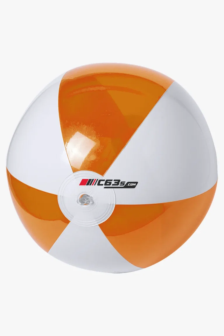 C63s Zeusty Beach Ball — C63s logo branding preview; custom branding quoted separately