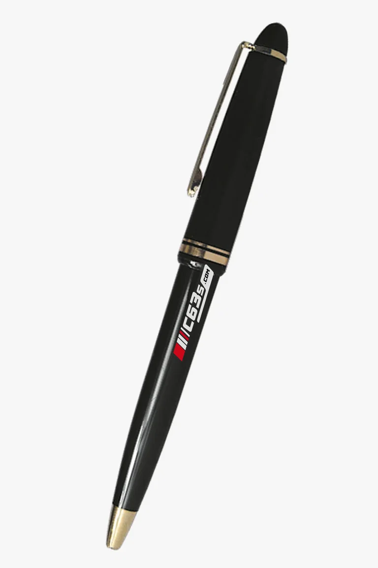 C63s Zee Ballpoint Pen With Trim — C63s logo branding preview; custom branding quoted separately