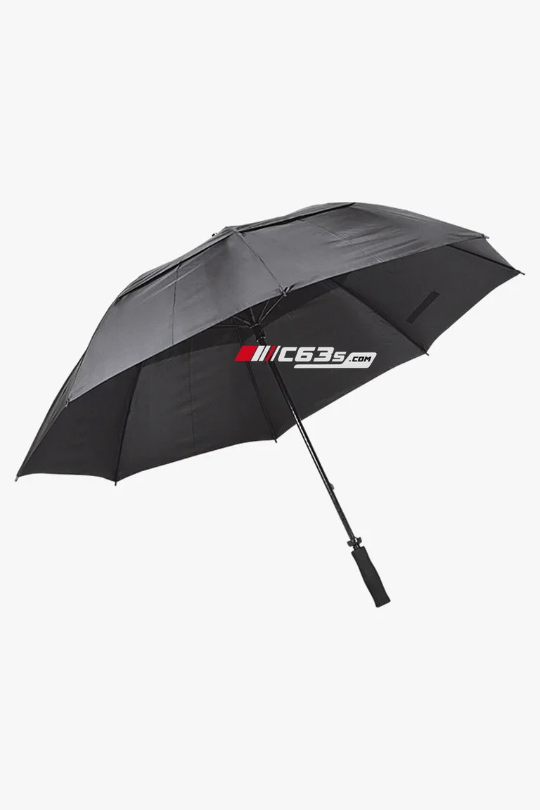 C63s 8 Panel Golf Umbrella — C63s logo branding preview; custom branding quoted separately
