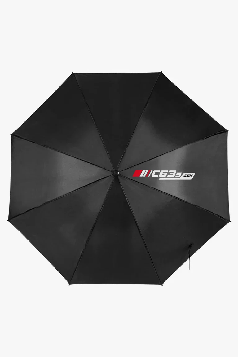C63s Basic Golf Umbrella — C63s logo branding preview; custom branding quoted separately