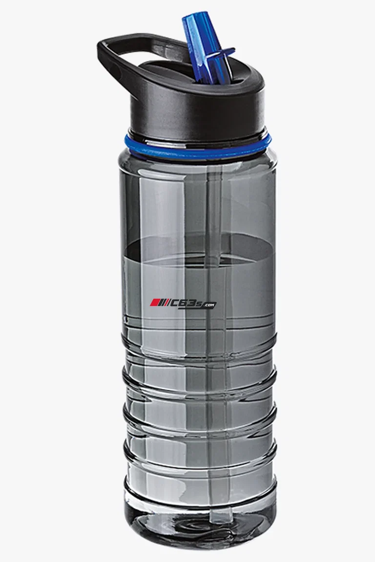 C63s 750ml Tritan Bottle with Straw — C63s logo branding preview; custom branding quoted separately