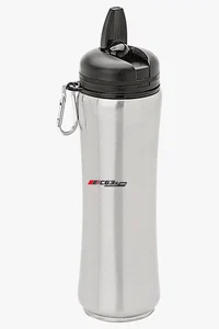 C63s 750ml Stainless Steel Bottle with Carabiner — C63s logo branding preview; custom branding quoted separately