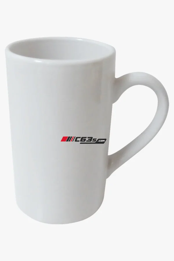 C63s 250ml Everyday Ceramic Mug — C63s logo branding preview; custom branding quoted separately