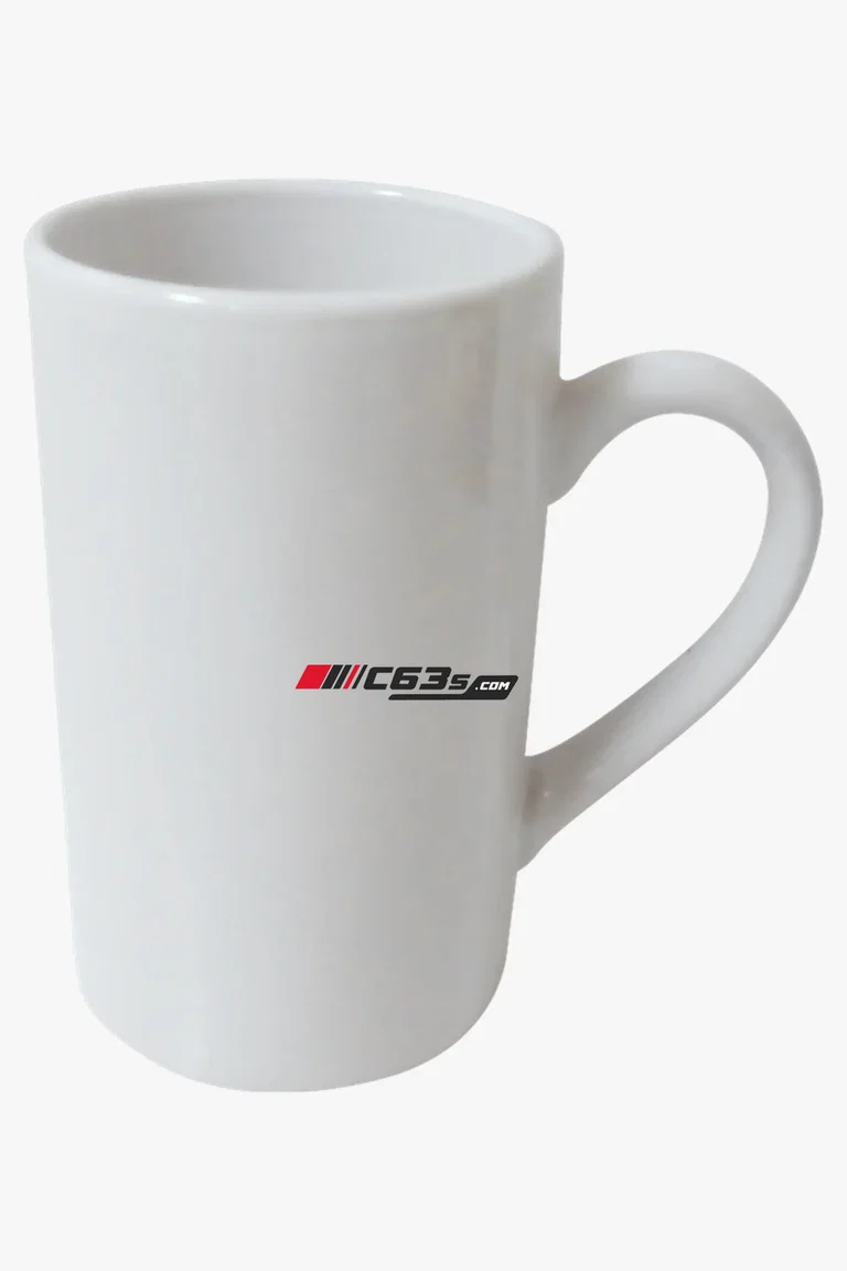 C63s 250ml Everyday Ceramic Mug — C63s logo branding preview; custom branding quoted separately