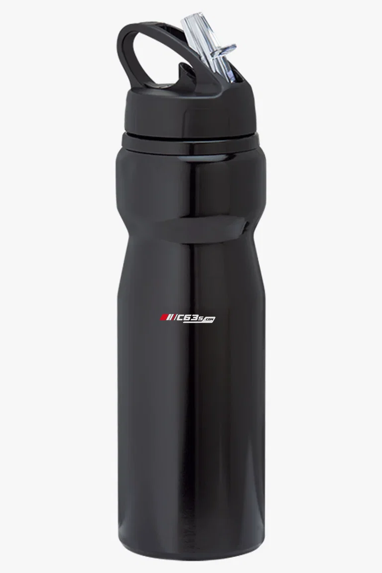 C63s 750ml Aluminium Water Bottle with Carry Handle — C63s logo branding preview; custom branding quoted separately