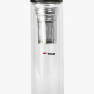 C63s 500ml Double Wall Glass Filter Flask — C63s logo branding preview; custom branding quoted separately