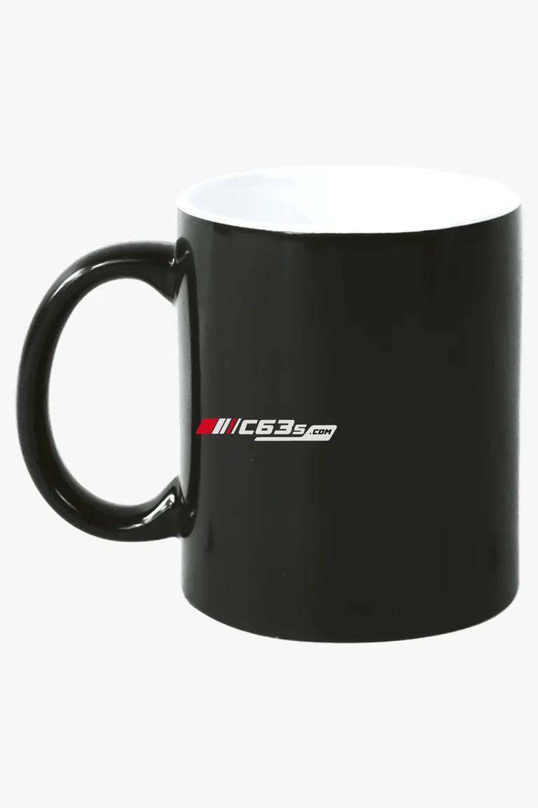 C63s 330ml Ceramic Mug — C63s logo branding preview; custom branding quoted separately