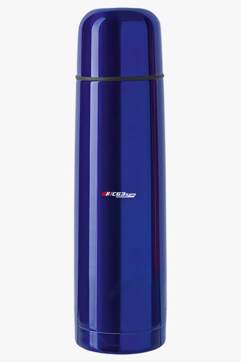 C63s 500ml Coloured Vacuum Flask — C63s logo branding preview; custom branding quoted separately