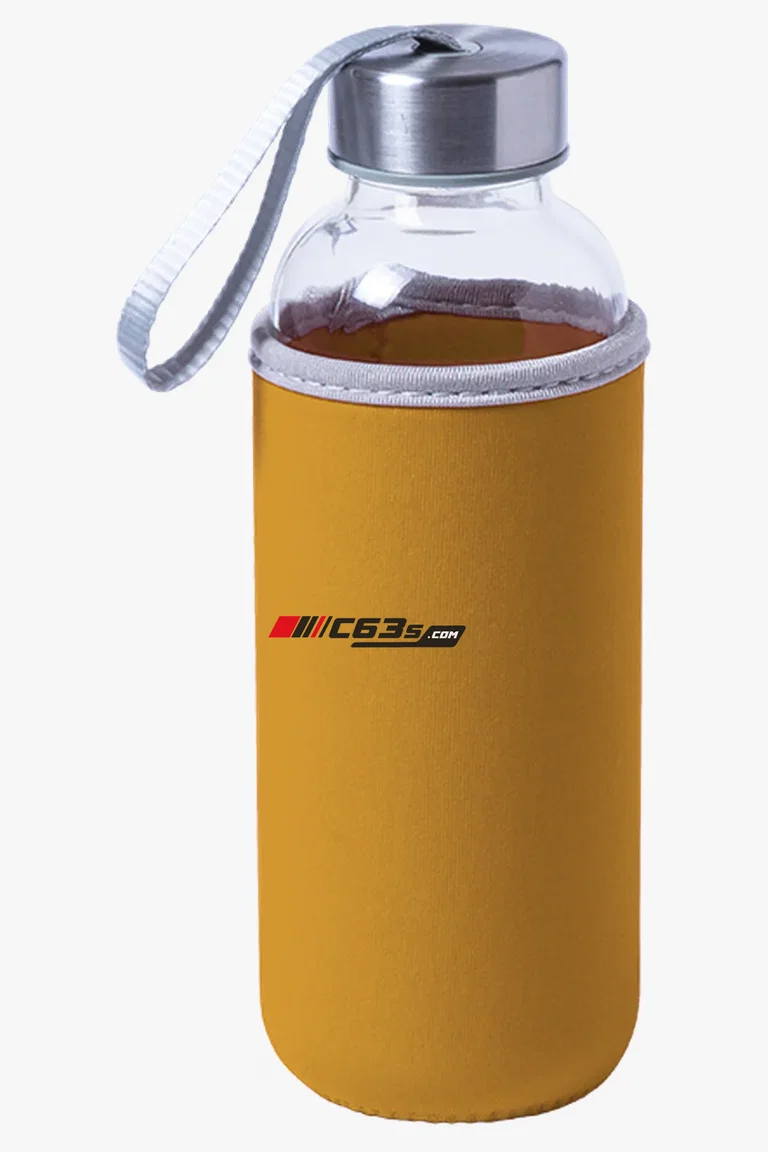 C63s 420ml Dokath Water Bottle — C63s logo branding preview; custom branding quoted separately