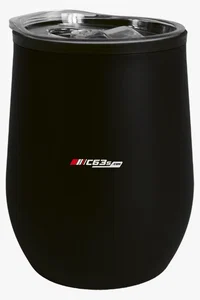 C63s 350ml Travel Mug — C63s logo branding preview; custom branding quoted separately