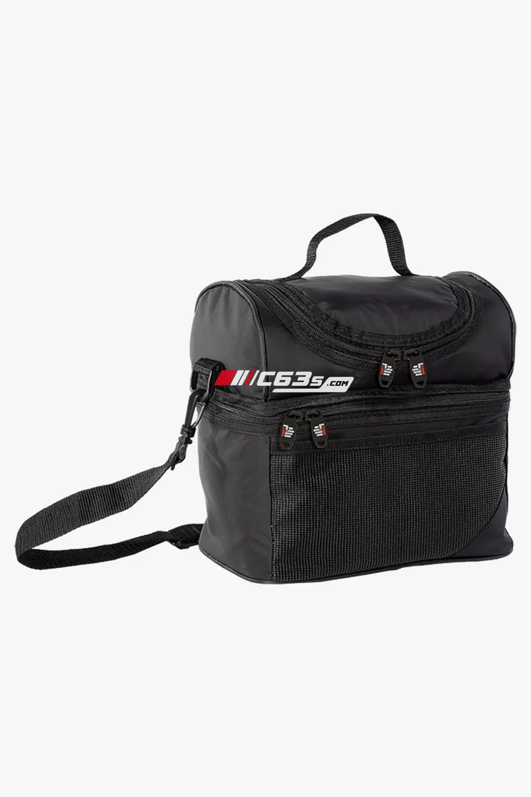 C63s Double Decker Cooler — C63s logo branding preview; custom branding quoted separately