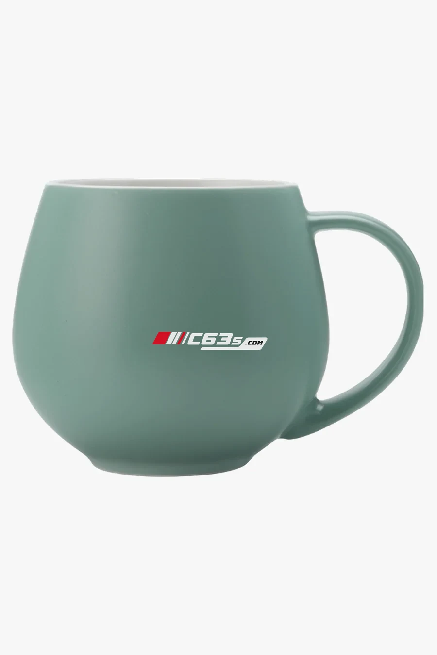 C63s Tint Snug Mug 450ml — C63s logo branding preview; custom branding quoted separately