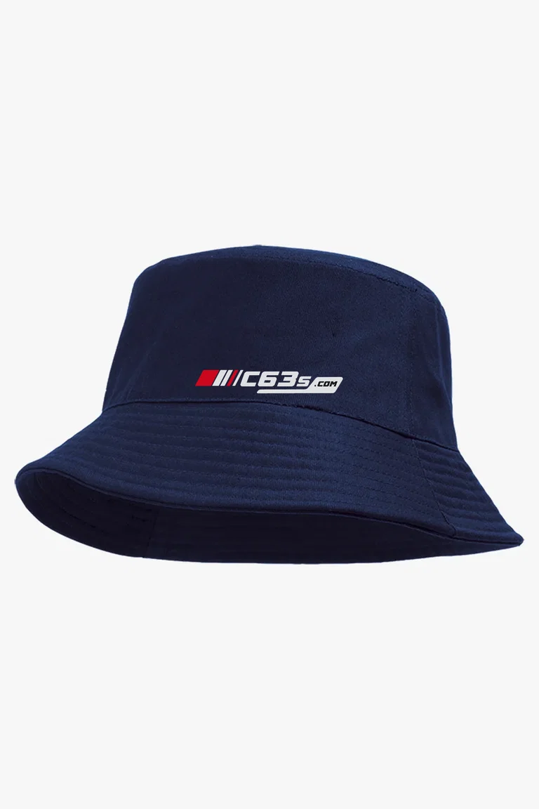 C63s Everyday Bucket Hat — C63s logo branding preview; custom branding quoted separately