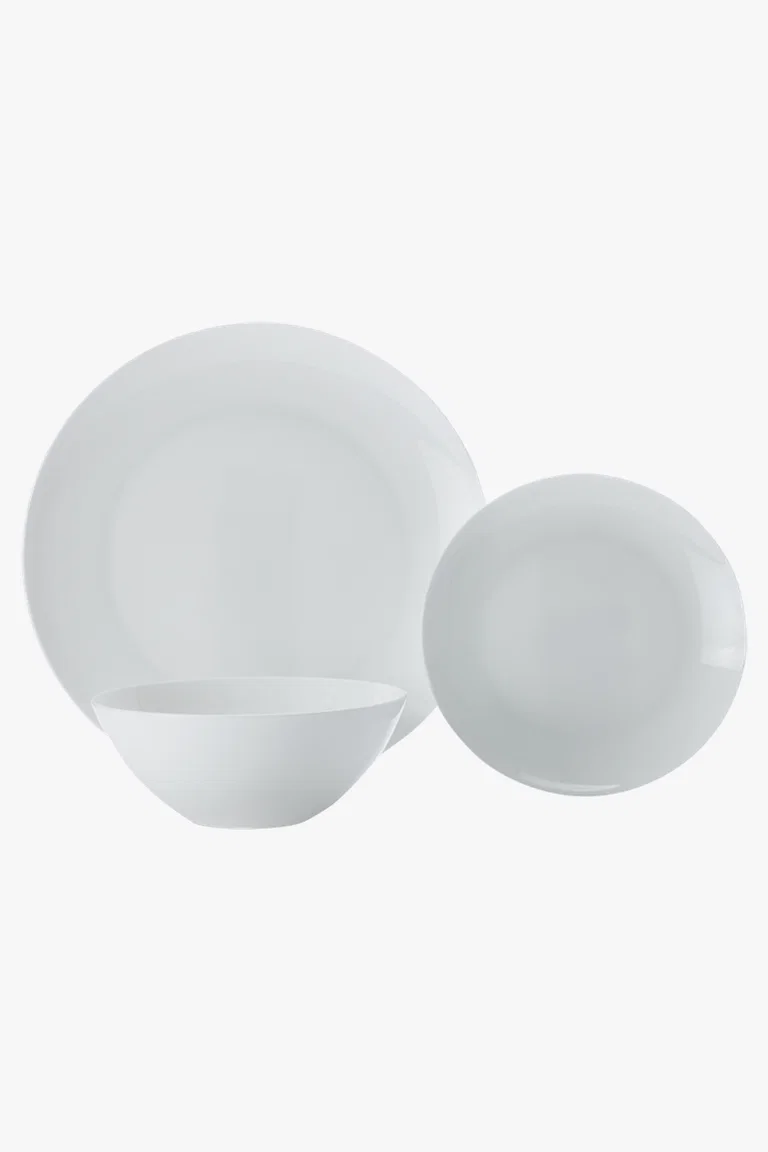 C63s Cashmere Resort Coupe Dinner Set 12 Piece — White