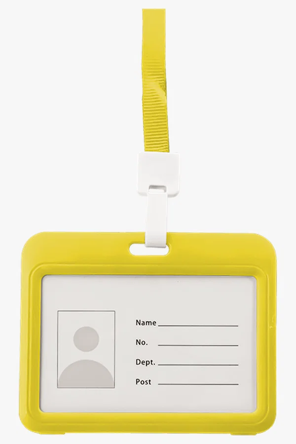 C63s Card Holder With Lanyard — Yellow