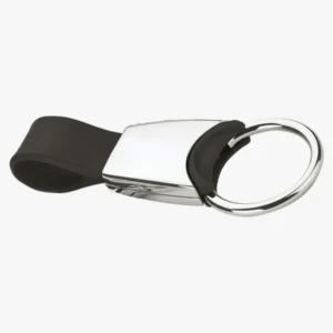 C63s Metal Keychain with Silicone Strap — Black