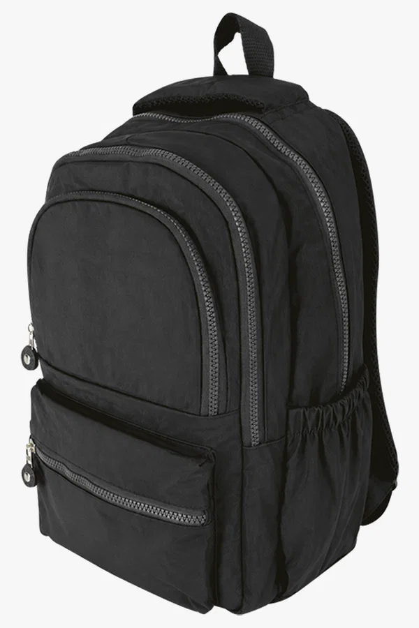 C63s Urban Double Front Pocket Backpack — Black