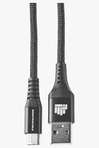 C63s 1.8m Nylon Braided Micro-USB Cable — Black
