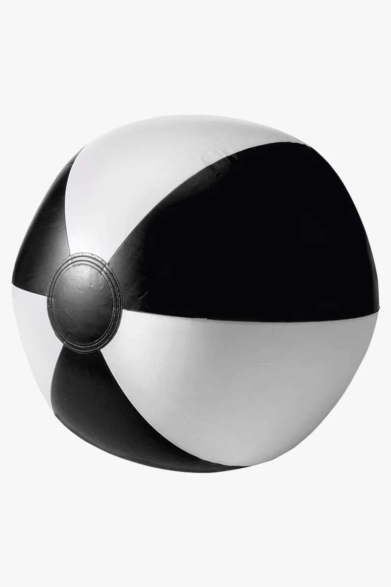 C63s Two Tone Inflatable Beach Ball — Black/White