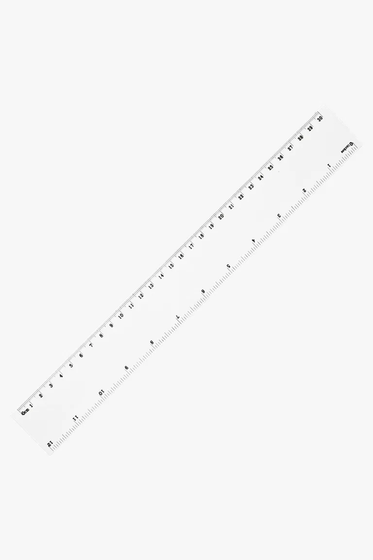 C63s 30cm Plastic Ruler — White